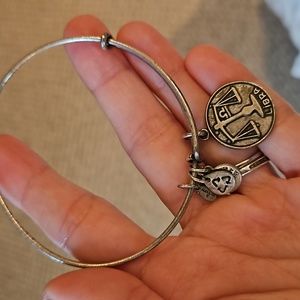 Alex and Ani silver libra charm bracelet